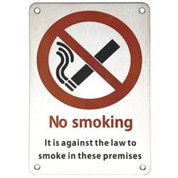 <b>Stainless Steel No Smoking Sign</b>