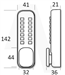Borg Locks BL2201 Tubular latch & inside paddle handle with holdback
