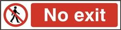 ASEC `No Exit` 200mm x 50mm PVC Self Adhesive Sign