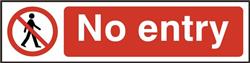 ASEC `No Entry` 200mm x 50mm PVC Self Adhesive Sign