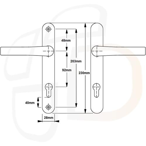How to measure uPVC door handles