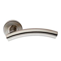 <b>CURVED Lever On Round Rose Furniture 19mm</b>