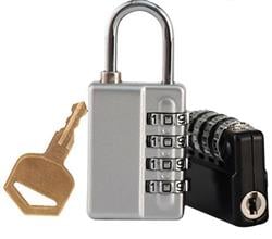Combination Padlock with Master key and code reveal