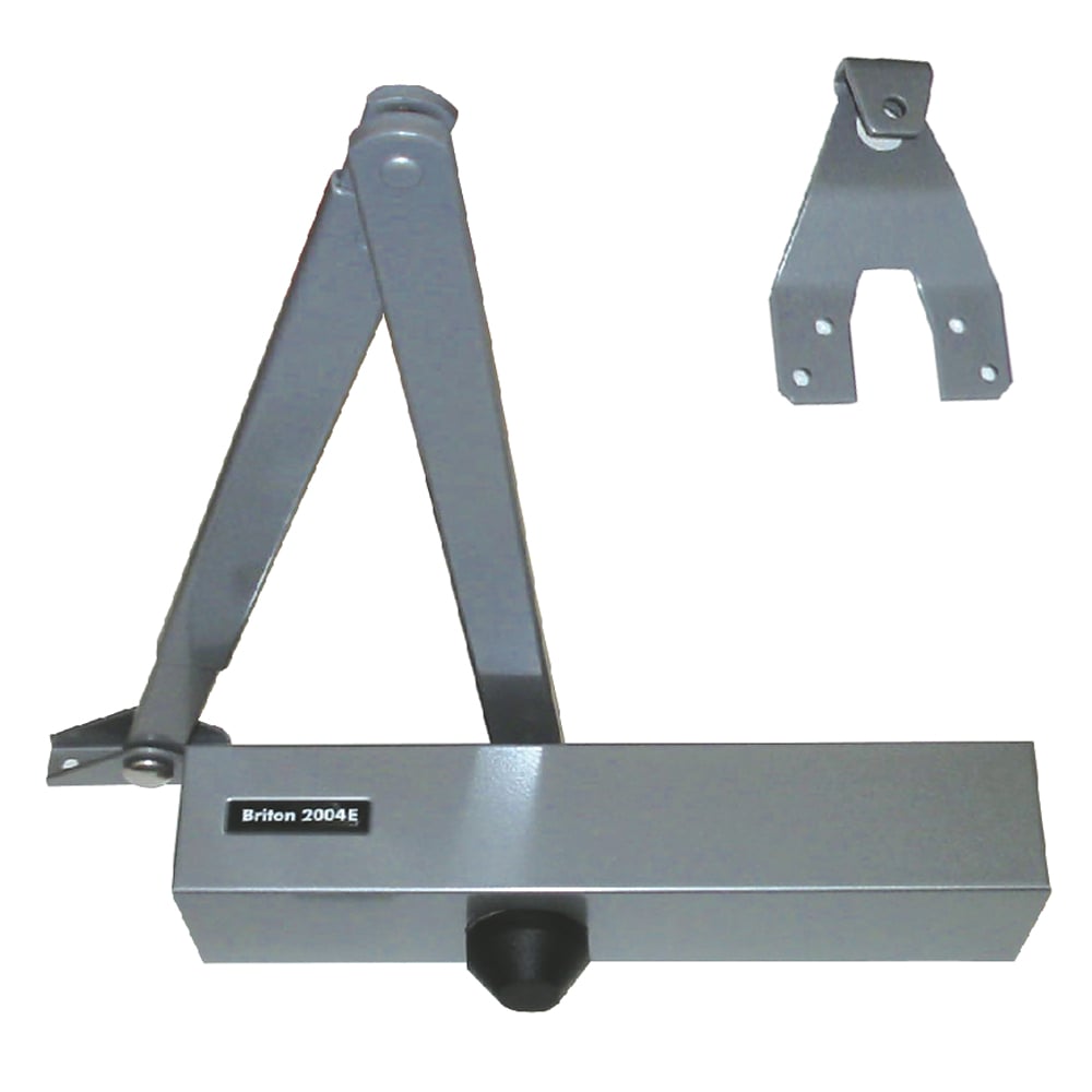 BRITON 2004 Size 4 Overhead Door Closer Silver (SES)