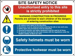 ASEC Composite Site Safety Poster 800mm x 600mm PVC Sign