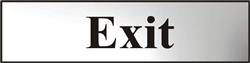 ASEC `Exit` 200mm x 50mm Chrome Self Adhesive Sign