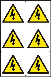 ASEC Electrical Warning Symbol 200mm x 300mm PVC Self Adhesive Sign