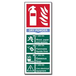 ASEC Fire Extinguisher Signs 82mm x 202mm