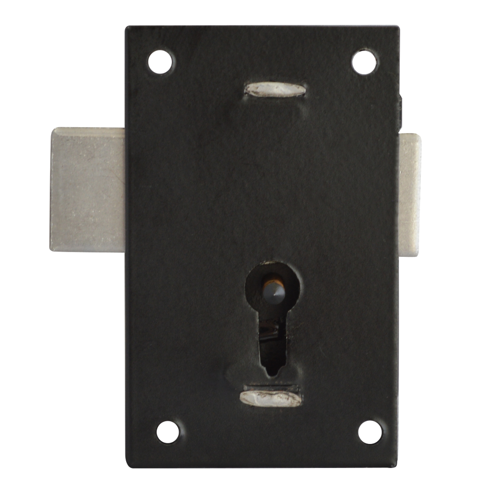 ASEC 150 1 Lever Straight Cupboard Lock 57mm BLK KA Visi