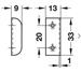 ASEC Furniture Lock Strike Plate