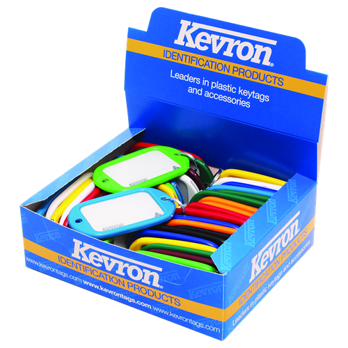KEVRON ID10 Jumbo Key Tags Tub of 40 Assorted Colours - Assorted ...