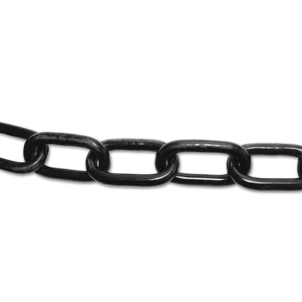 ENGLISH CHAIN Hot Galvanised Welded Steel Chain 6mm Black 10m