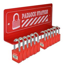ASEC 12 Padlock Mini Lockout Tagout Station