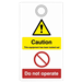 ASEC Double Sided Lockout Tagout Tags `Caution