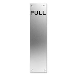 ASEC 75mm Wide Aluminium `Pull` Finger Plate