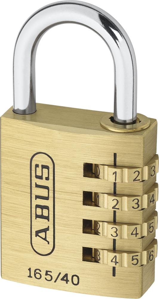 ABUS 165 Series Brass Combination Open Shackle Padlock