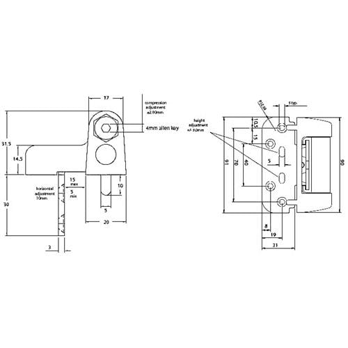 Fab & Fix Haven Composite Hinges White