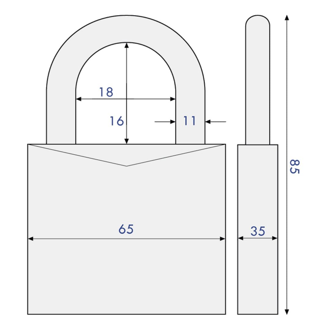 ABUS 37RK Series Granit `Plus` Mechanism Solid Steel Rekeyable Closed Shackle Padlock