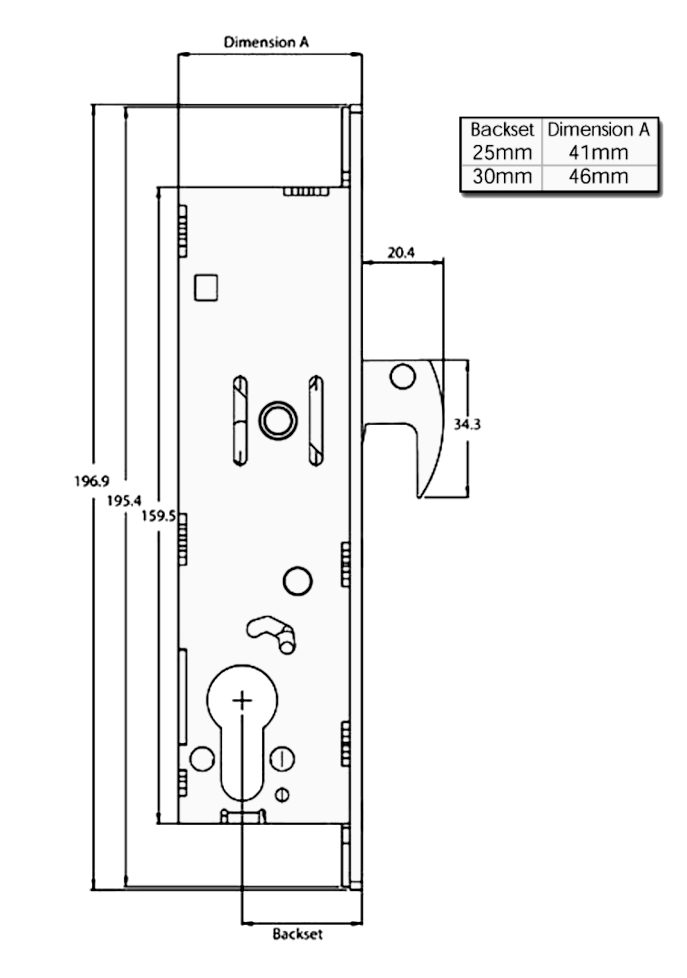 ALPRO Euro Mortice Hookbolt Case