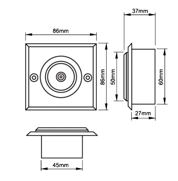 ALPRO PB86 Infra Red Exit Button