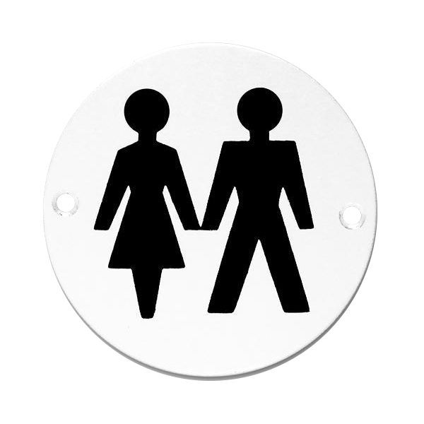 ASEC Aluminium Metal Toilet Door Sign