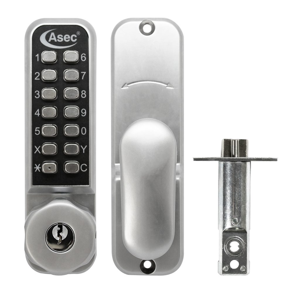 ASEC AS3300 Series Easy Code Change Digital Lock With Key Override Optional Holdback &amp; 60mm Latch