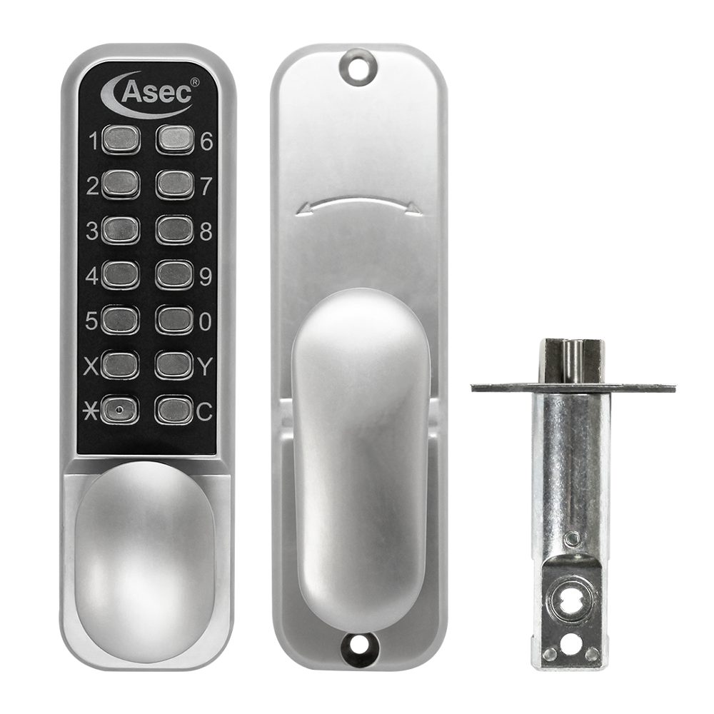ASEC AS3300 Series Oval Knob Operated Easy Code Change Digital Lock With Optional Holdback &amp; 60mm Latch