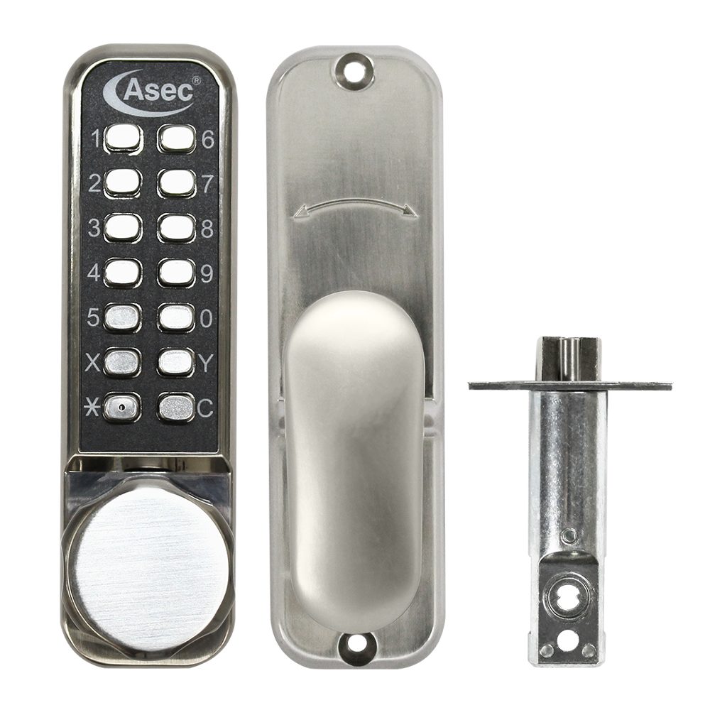 ASEC AS3300 Series Round Knob Operated Easy Code Change Digital Lock With Optional Holdback &amp; 60mm Latch