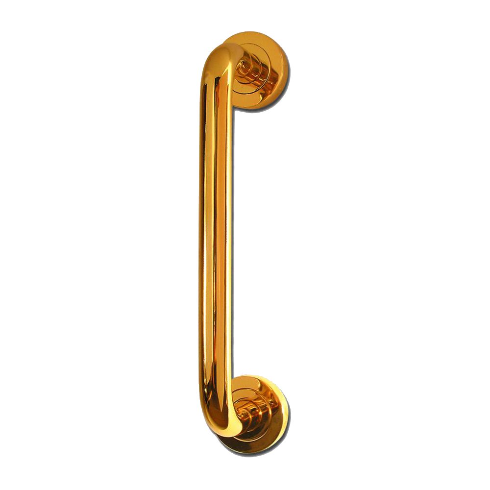 ASEC Bolt Fix Round Rose Polished Brass Pull Handle
