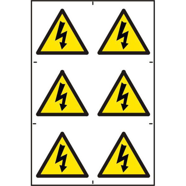 ASEC Electrical Warning Symbol 200mm x 300mm PVC Self Adhesive Sign