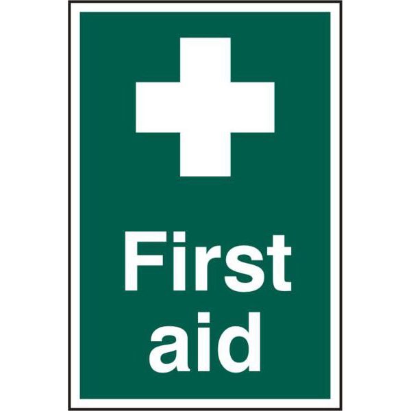 ASEC `First Aid` 200mm x 300mm PVC Self Adhesive Sign