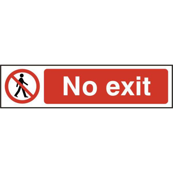 ASEC `No Exit` 200mm x 50mm PVC Self Adhesive Sign