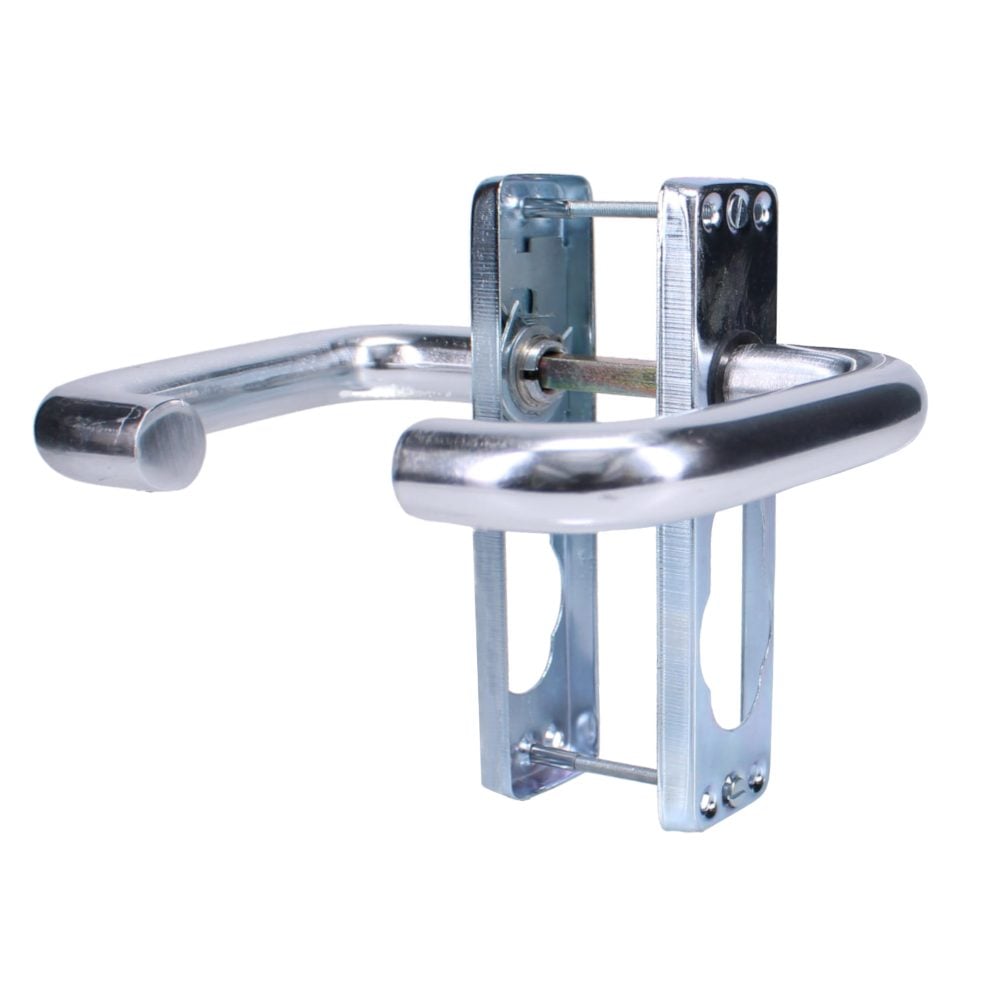 ASEC Plate Mounted Aluminium Lever Furniture