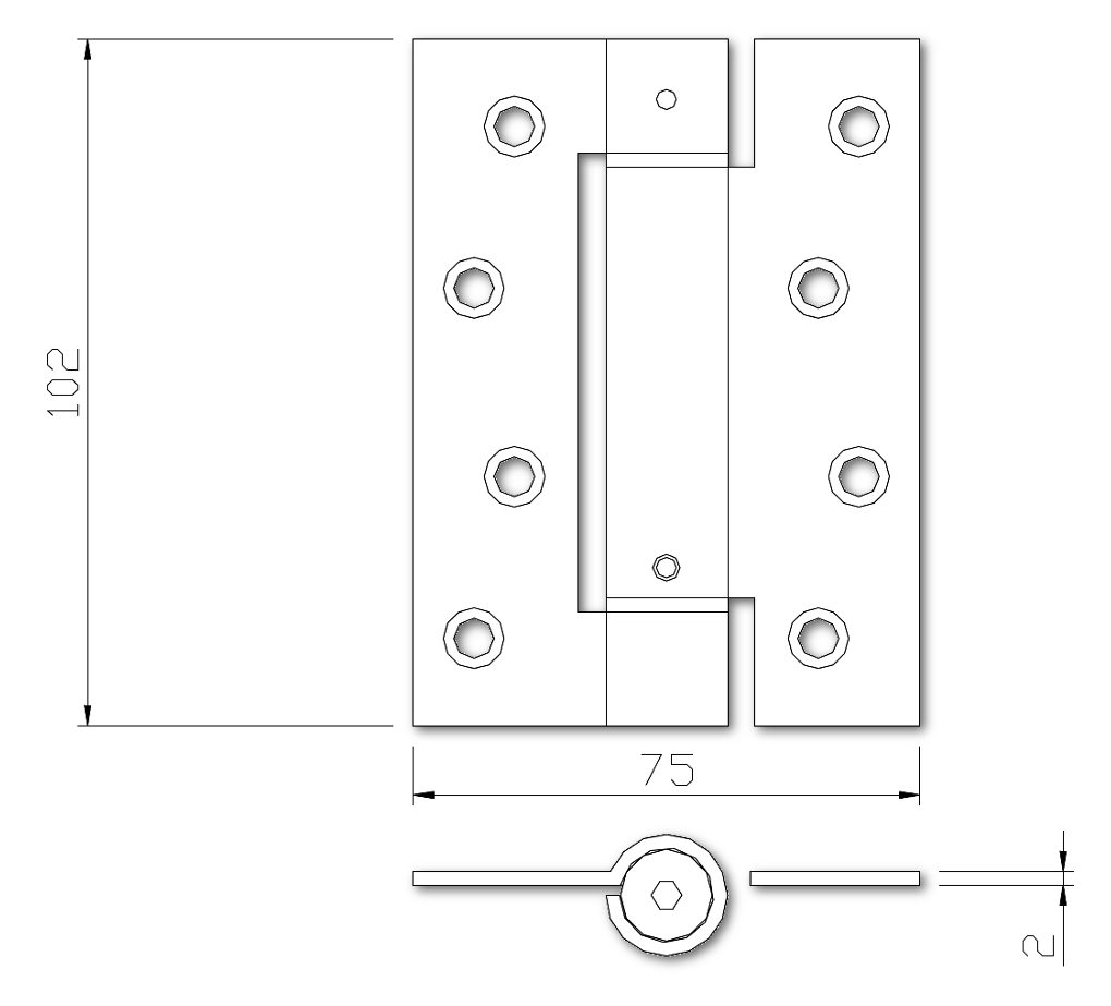 ASEC Spring Hinge - Pair