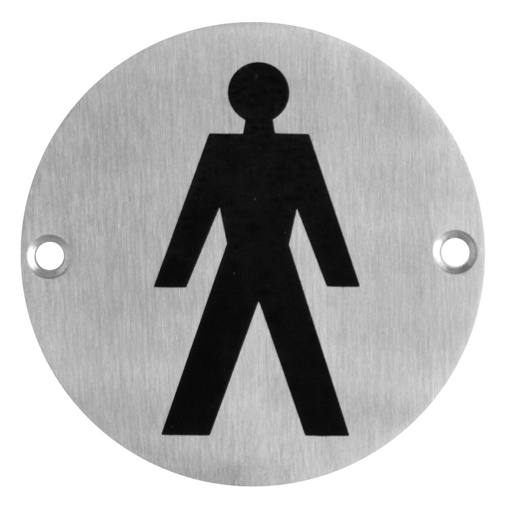 ASEC Stainless Steel Metal Toilet Door Sign