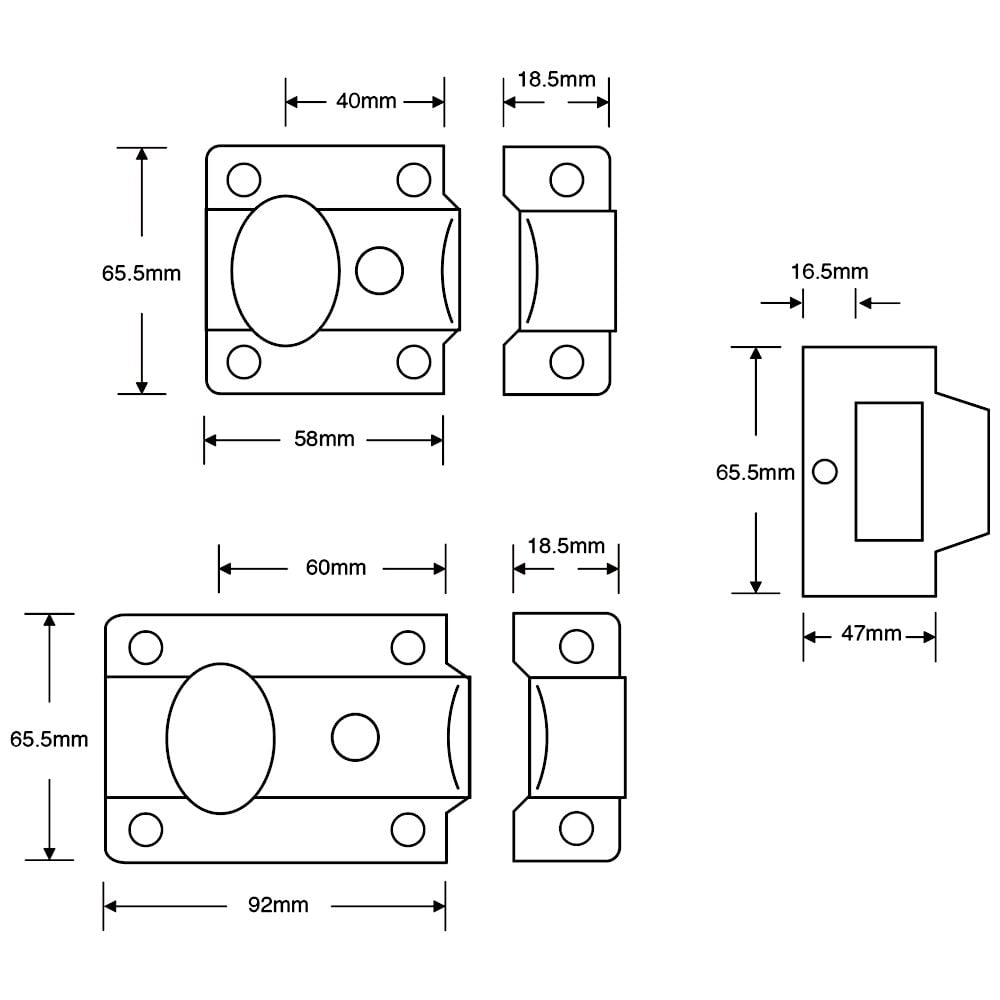 ASEC Traditional Non-Deadlocking Nightlatch