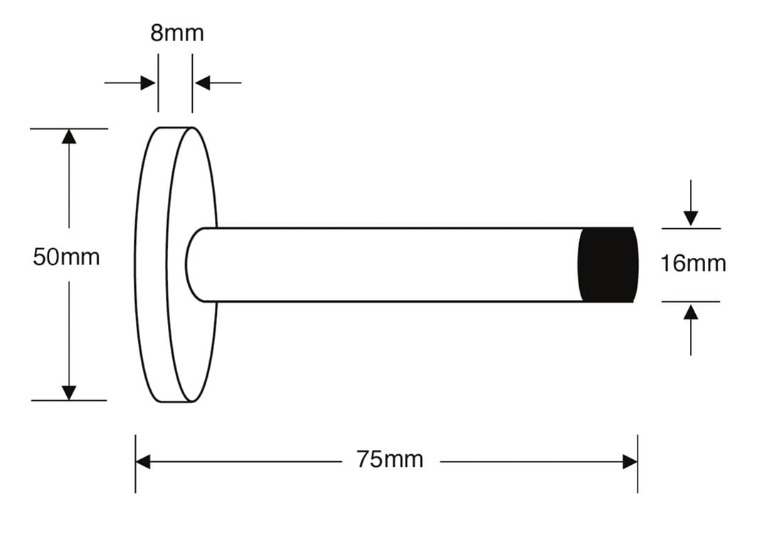 ASEC Wall Door Stop With Rose