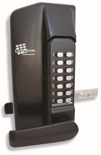 Borg Locks BL3430, Metal Gate Lock, Lever handle keypad both sides