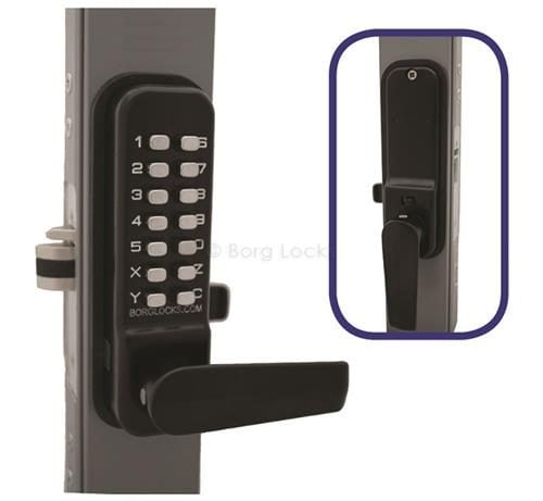 Borg Locks BL4402 Marine Grade Keypad, Inside handle, Ali-Latch