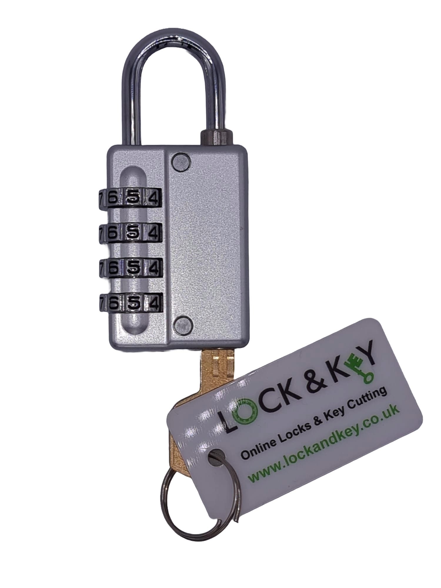 Combination Padlock with Master key and Code Reveal