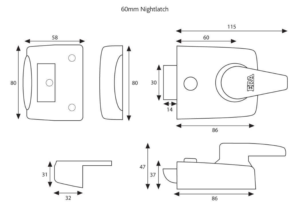ERA 1630 &amp; 1650 Non-Deadlocking Nightlatch