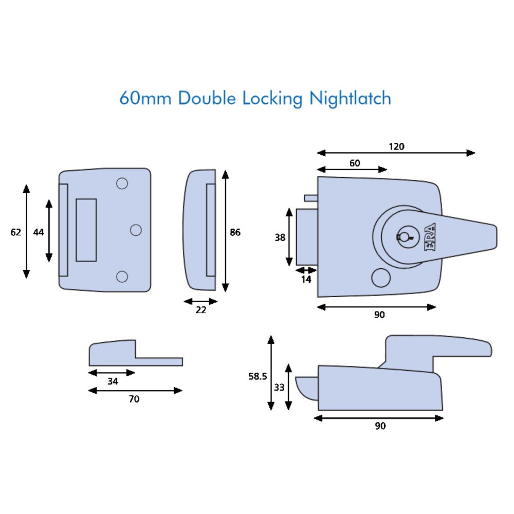 ERA 183 &amp; 193 Deadlocking Nightlatch
