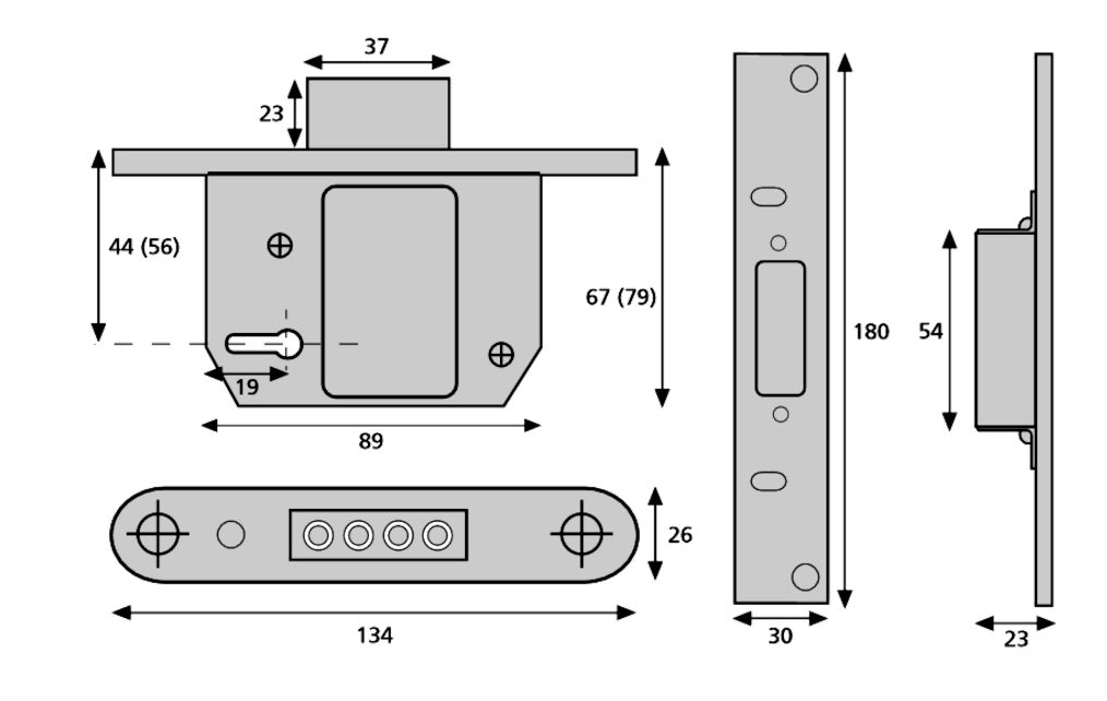ERA 333 Fortress BS Euro Key &amp; Turn Deadlock With Cylinder