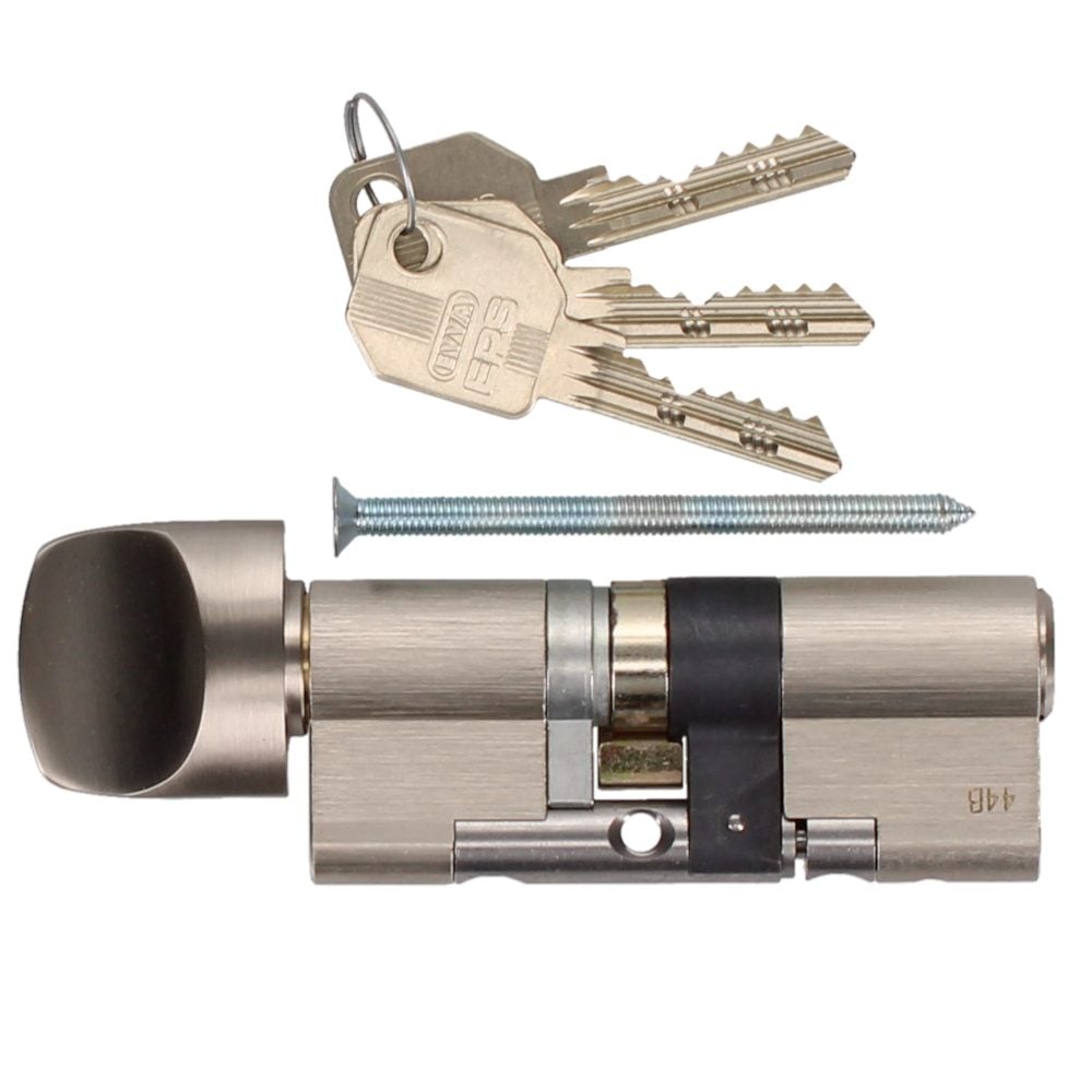 EVVA EPSnp KDZ Key &amp; Turn Euro Cylinder Keyed To Differ 3 Keys TS007 3*