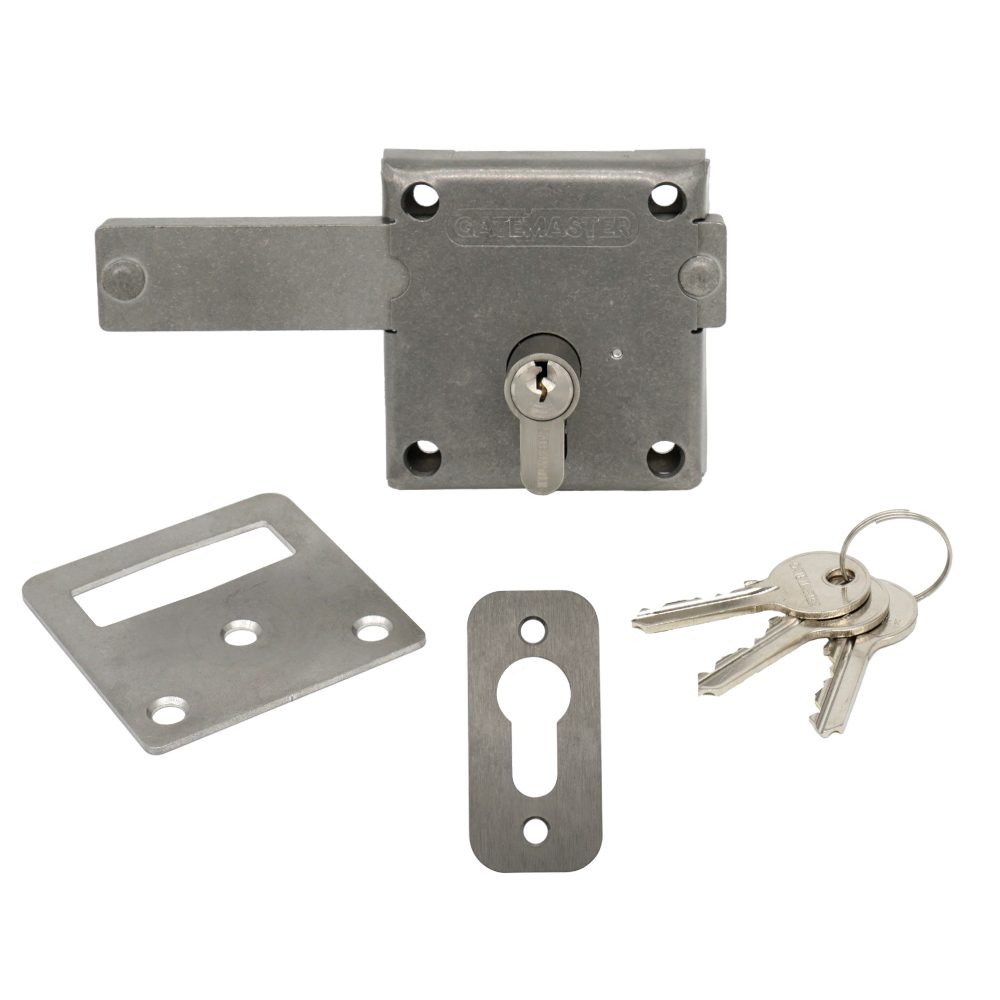 GATEMASTER Long Throw Gate Locking Bolt With Cylinder