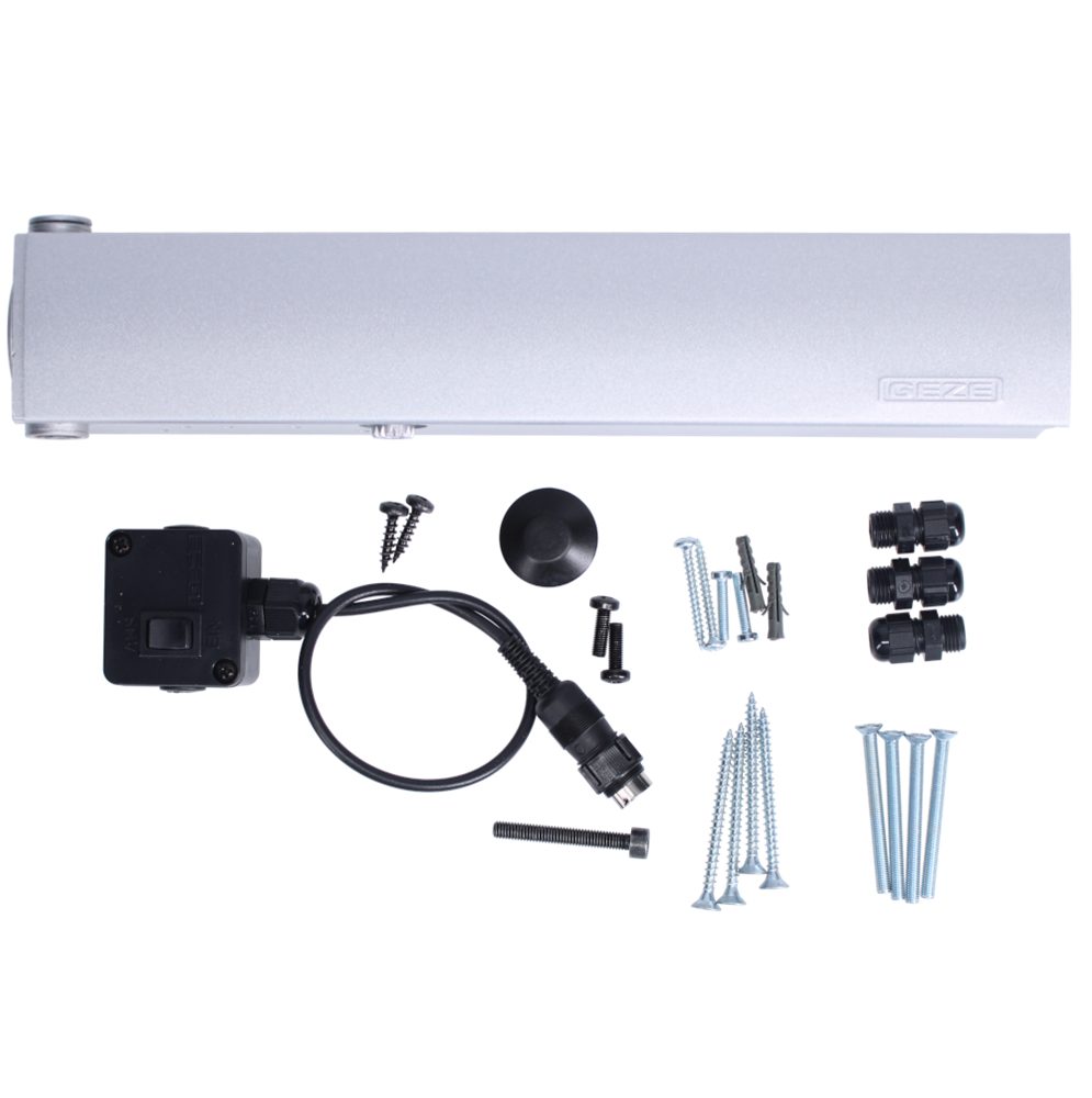 GEZE TS4000E Size 1-6 Overhead Door Closer Body with Electro-hydraulic Hold Open
