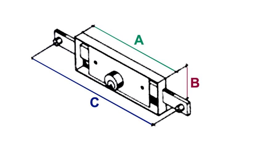ILS Prefer Espagolet 2229 Centre Shutter Lock 156mm x 42mm x 185mm