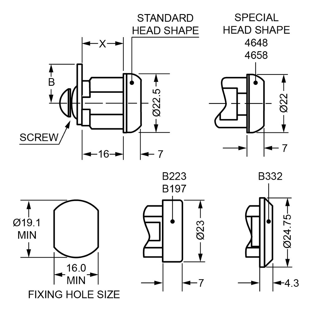 L&amp;F 1332 Nut Fix Camlock
