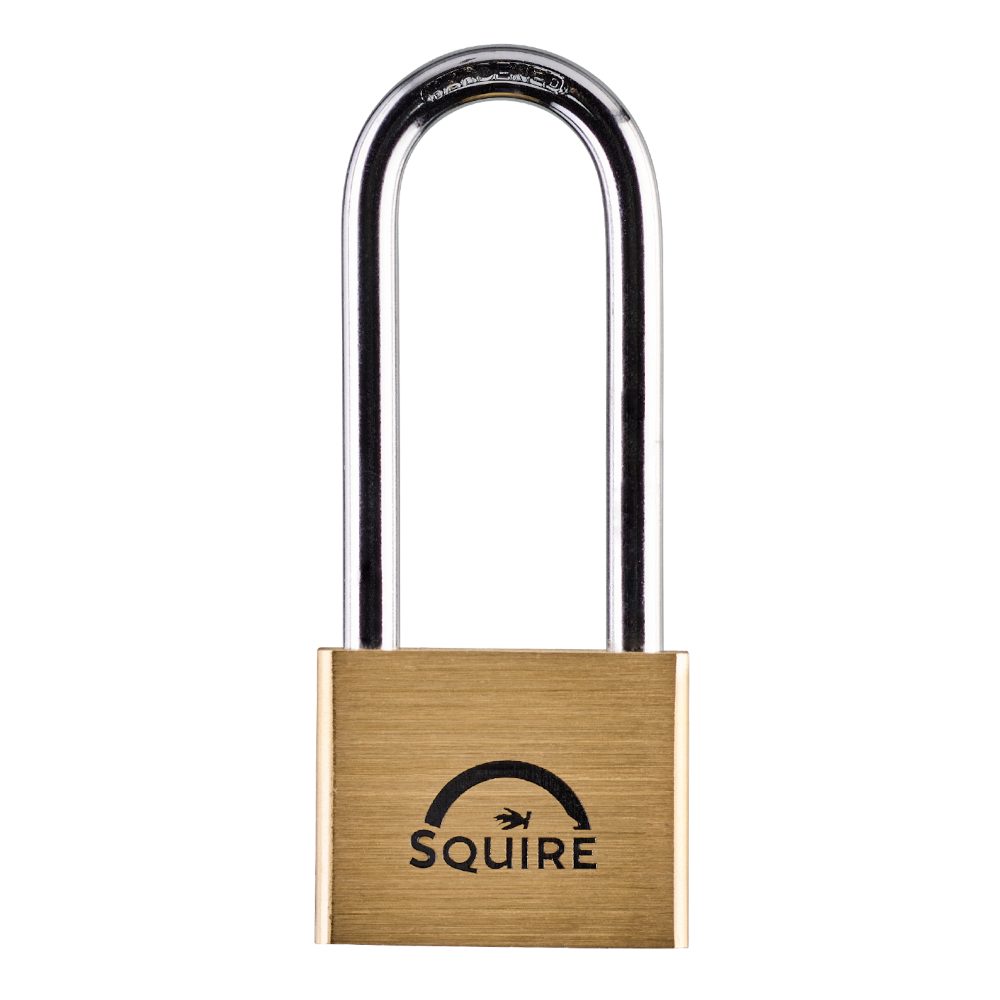 SQUIRE Lion Range Brass Long Shackle Padlocks