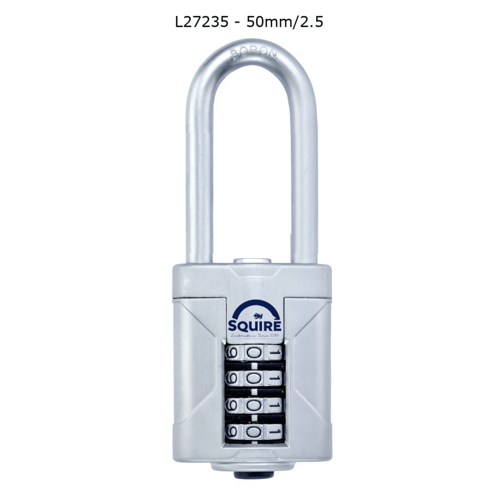 SQUIRE Vulcan Long Boron Shackle Combination Padlock